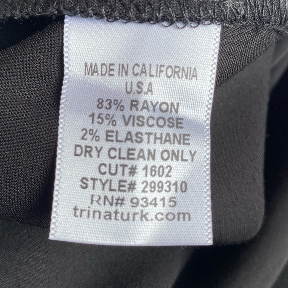 Trina Turk Women’s Jogger Size 0 Loose Black Pants w/Pockets Rayon Blend - Picture 7 of 8
